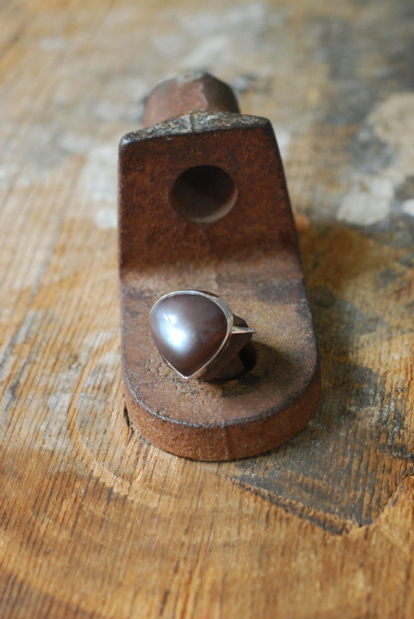 Blue Flash Moonstone Ring