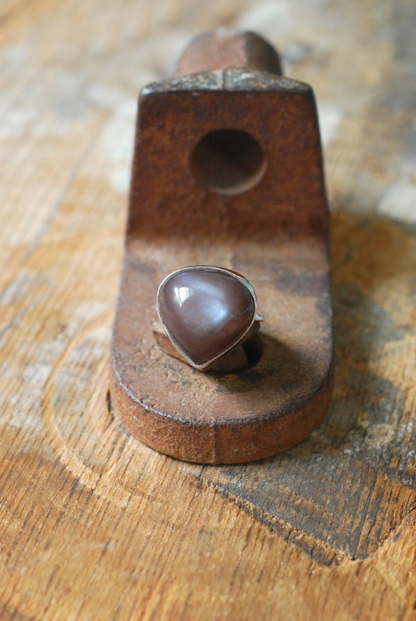 Blue Flash Moonstone Ring