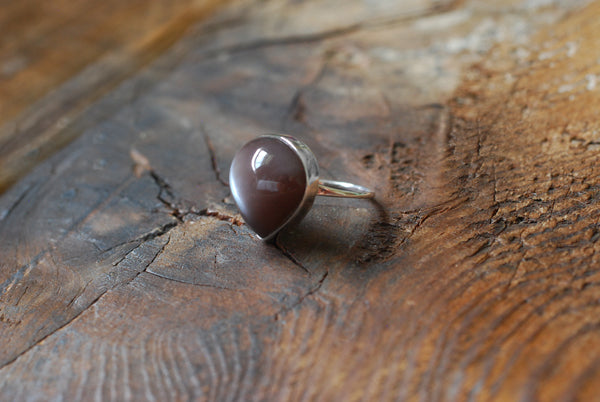 Blue Flash Moonstone Ring