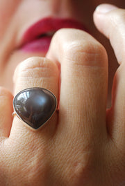 Blue Flash Moonstone Ring