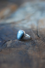 Silver Solstice Ring Natural Brazilian Cats Eye