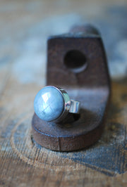 Silver Solstice Ring Natural Silver Sapphire