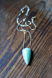 Holiday Glow Necklace Rare Brazilian Chrysoprase Shield