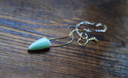 Holiday Glow Necklace Rare Brazilian Chrysoprase Shield