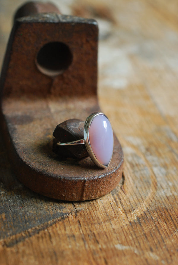 Rare Holly Blue Agate Ring