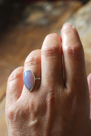 Rare Holly Blue Agate Ring