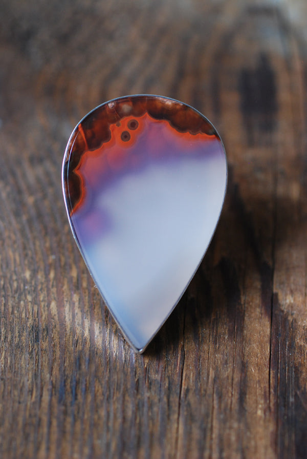 Hot Lava Ring Old Stock Collector's Agate