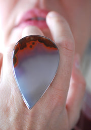 Hot Lava Ring Old Stock Collector's Agate