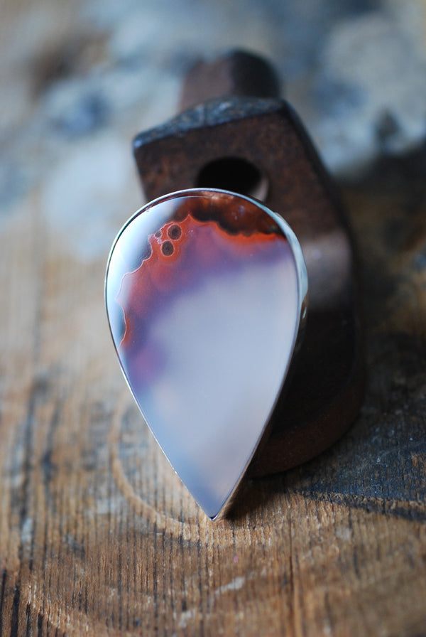 Hot Lava Ring Old Stock Collector's Agate
