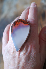 Hot Lava Ring Old Stock Collector's Agate