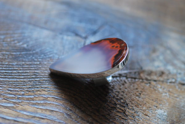 Hot Lava Ring Old Stock Collector's Agate