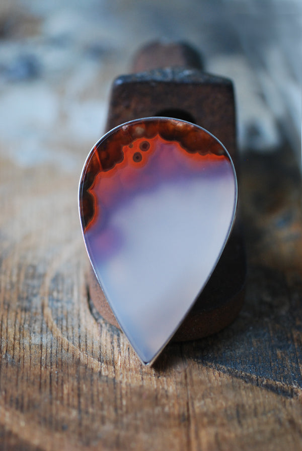 Hot Lava Ring Old Stock Collector's Agate