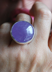 Lavender Jade Bubble Ring