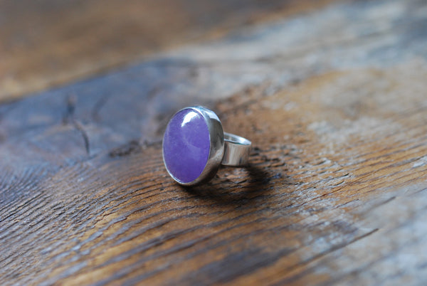 Lavender Jade Bubble Ring