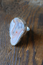 Purity Ring Drusy Lavender Stalactite Collector's Agate Natural Crystal