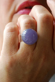 Lavender Jade Bubble Ring