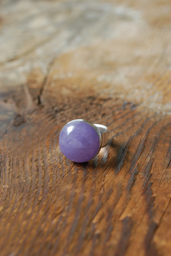 Lavender Jade Bubble Ring