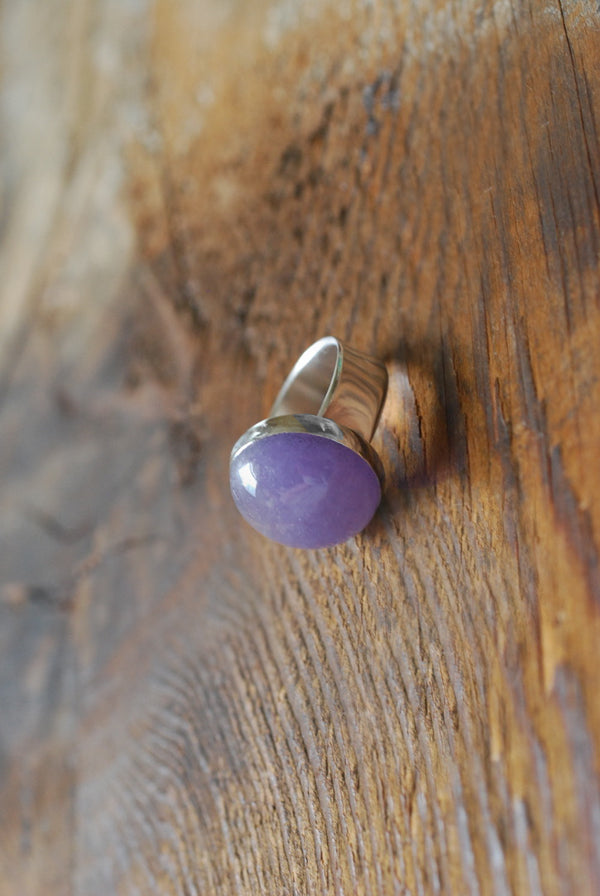 Lavender Jade Bubble Ring