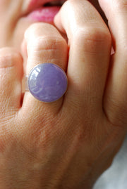 Lavender Jade Bubble Ring