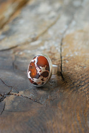 Leopard Fire Opal Ring