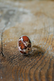 Leopard Fire Opal Ring