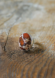 Leopard Fire Opal Ring