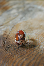 Leopard Fire Opal Ring