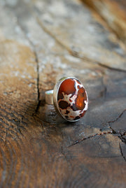 Leopard Fire Opal Ring