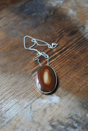 Light Keeper Medallion Necklace Old Stock Gold And Brown Collector's Jasper