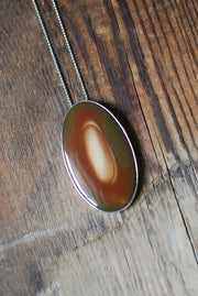 Light Keeper Medallion Necklace Old Stock Gold And Brown Collector's Jasper