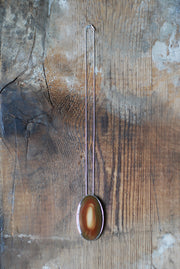 Light Keeper Medallion Necklace Old Stock Gold And Brown Collector's Jasper