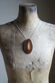 Light Keeper Medallion Necklace Old Stock Gold And Brown Collector's Jasper