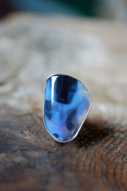 Black Lightning Ridge Fire Opal Ring