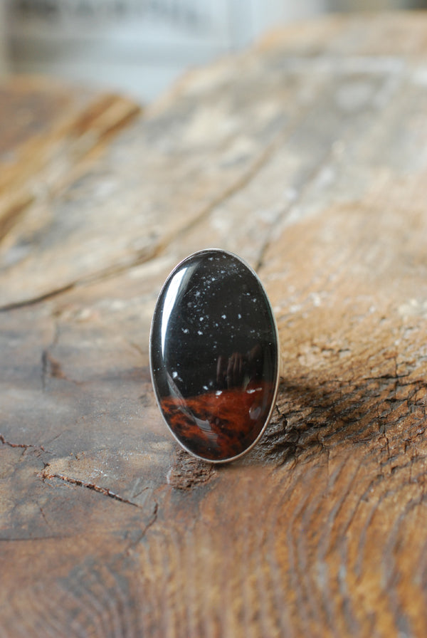 Distant Lands Ring Oregon Obsidian
