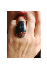 Distant Lands Ring Oregon Obsidian