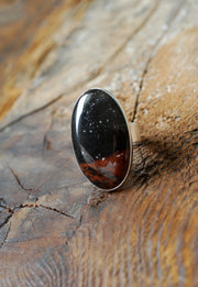 Distant Lands Ring Oregon Obsidian