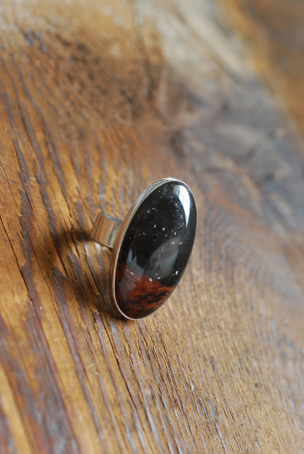 Distant Lands Ring Oregon Obsidian