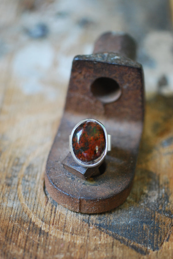 Medeci Ring Raw Fire Opal