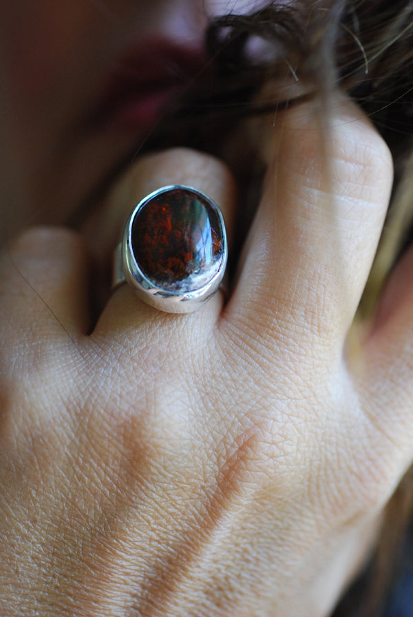 Medeci Ring Raw Fire Opal