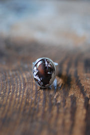 Mocha Rainbow Fire Opal Ring