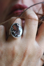 Mocha Rainbow Fire Opal Ring