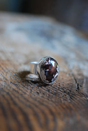 Mocha Rainbow Fire Opal Ring