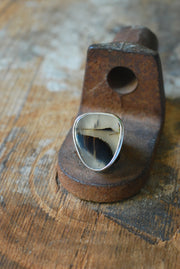 Road Less Traveled Ring Old Stock Montana Agate
