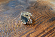 Road Less Traveled Ring Old Stock Montana Agate