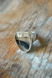 Road Less Traveled Ring Old Stock Montana Agate