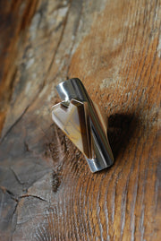 Heart Of Gold Jasper Geometric Gem Ring