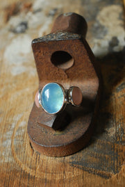 Moonwater Cloister Ring Aquamarine And Pink Chalcedony