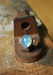 Moonwater Cloister Ring Aquamarine And Pink Chalcedony