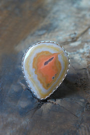 Neon Sun Ring Rare Collector Old Stock Laguna Agate