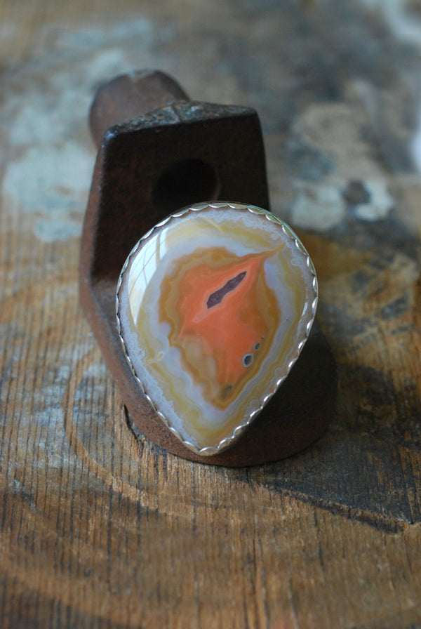 Neon Sun Ring Rare Collector Old Stock Laguna Agate – Dollybird Design